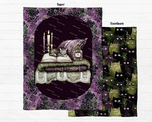 Spellbound Cozy Dreams Plum  Blanket Panel